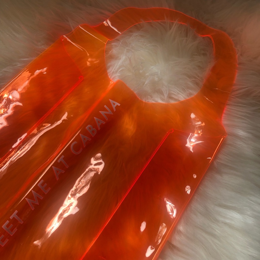 Alix NYC neon orange large PVC tote
